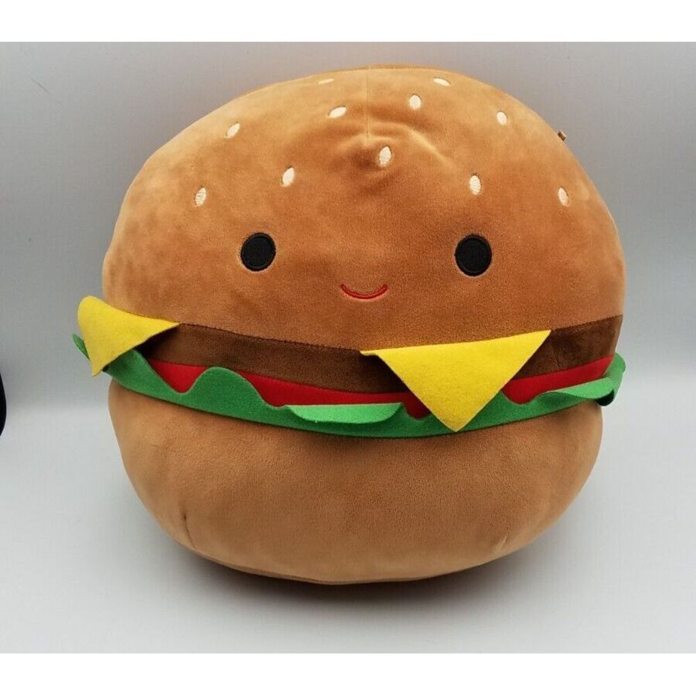 Squishmallow CARL Best Cheeseburger RARE Plush Toy Hamburger Food Friends